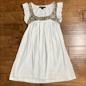 👗French Connection beaded cotton sleeveless dress